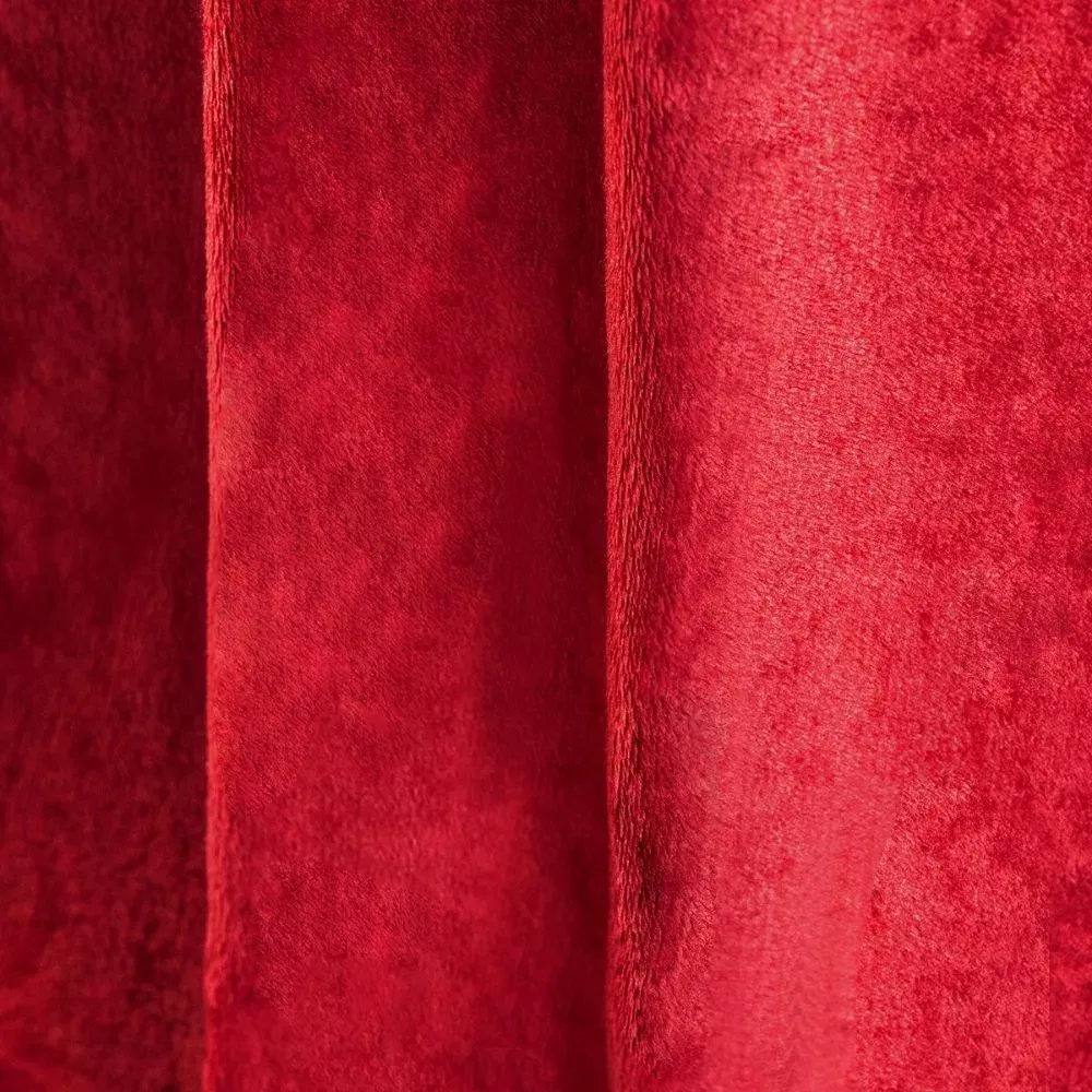 Patura cu maneci, buzunar si prindere la spate, Super Catifelata, 340g/mp, Rosie [12]