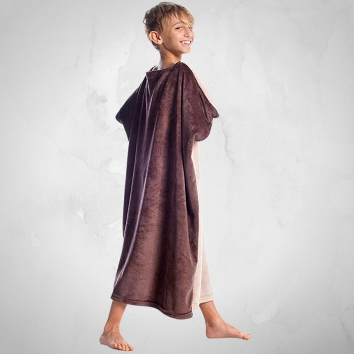 Patura cu maneci pentru copii, Cozy Brownie, 240g/mp [2]