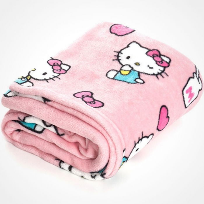 Patura cu maneci pentru copii, Hello Kitty, 240g/mp [6]