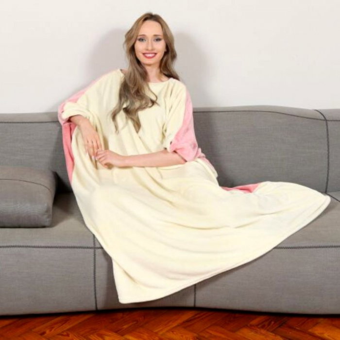 Patura cu maneci Rose Double Sided, Oversized, 240g/mp [3]