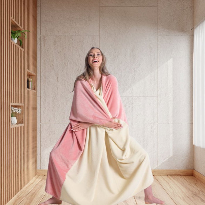 Patura cu maneci Rose Double Sided, Oversized, 240g/mp [5]