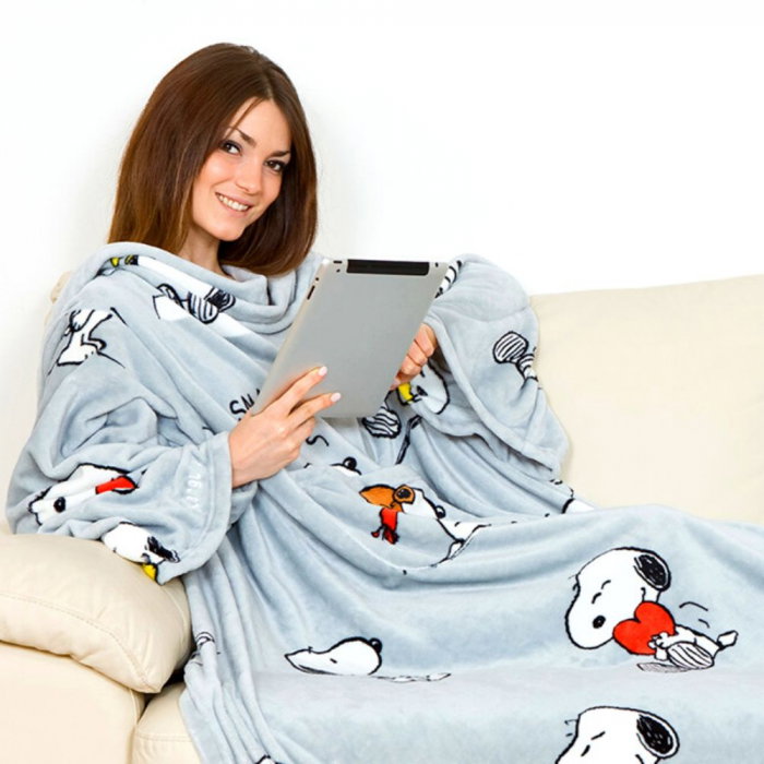 Patura cu maneci si buzunar, Funny Snoopy, 240g/mp [3]