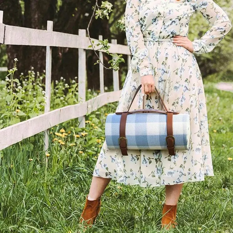 Patura de picnic cu maner din piele ecologica [6]