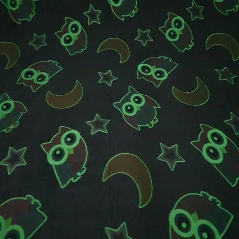 Patura Fosforescenta cu Bufnite Flanel 130 x 150 cm [11]