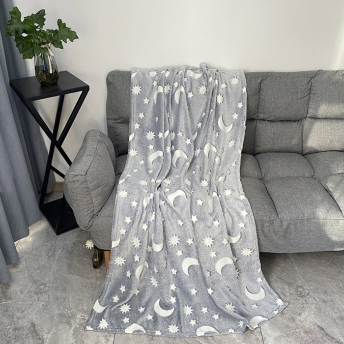 Patura Luna Fosforescenta Gri Flanel 130 x 150 cm [4]