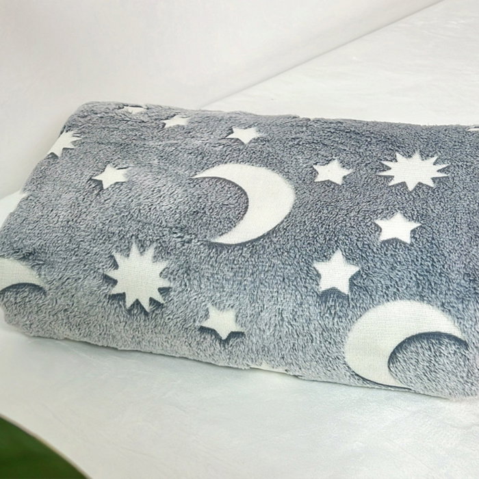 Patura Luna Fosforescenta Gri Flanel 130 x 150 cm [8]