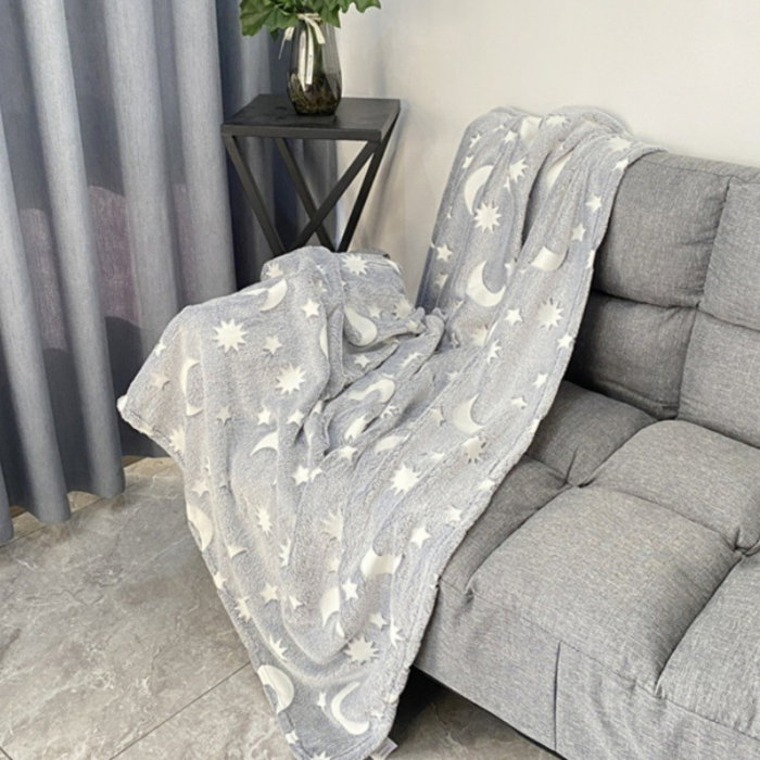 Patura Luna Fosforescenta Gri Flanel 130 x 150 cm [2]