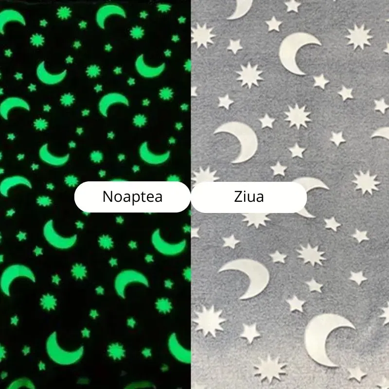 Patura Luna Fosforescenta Gri Flanel 130 x 150 cm [11]