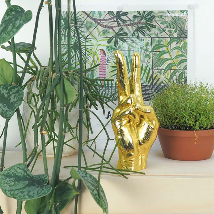 Peace, suport si obiect decorativ victorios, Gold [1]