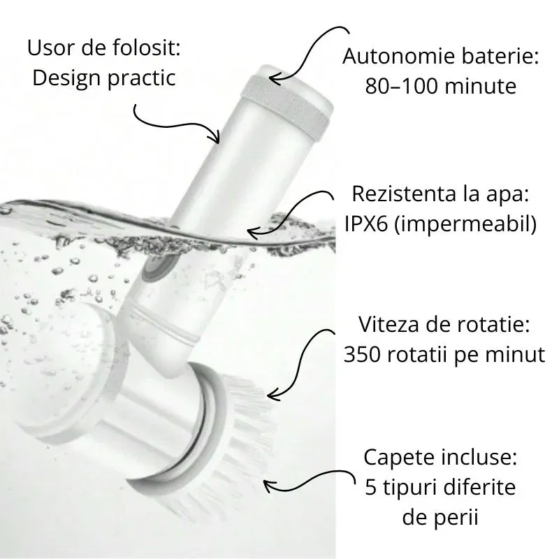 Perie electrica de curatat cu 5 capete [8]