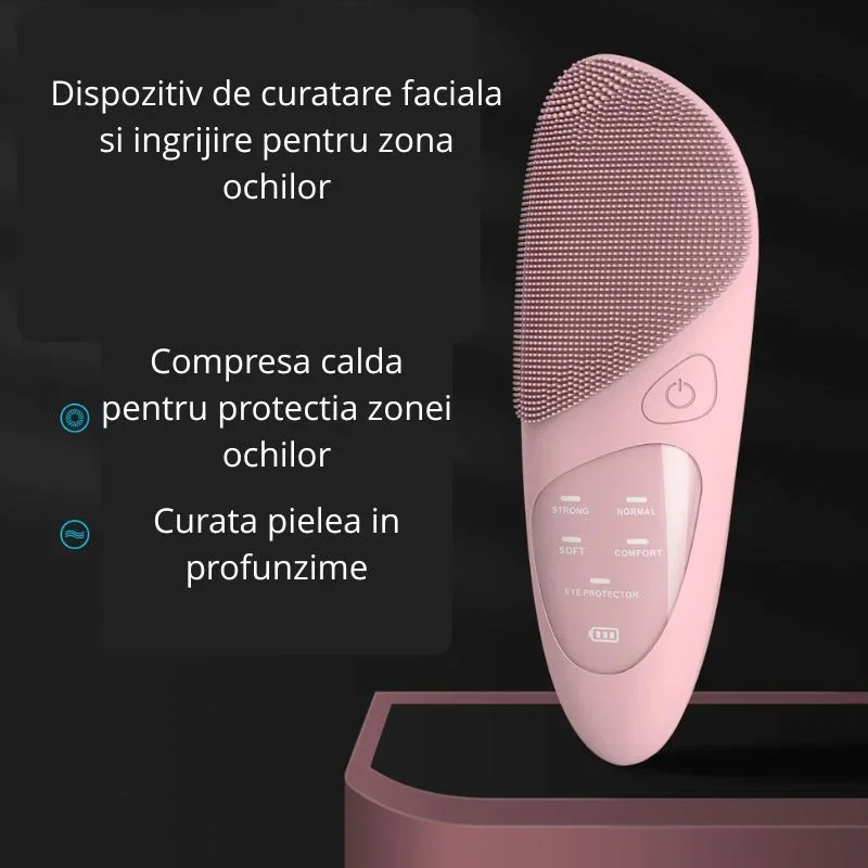 Perie faciala electrica 5 in 1 pentru curatare si exfoliere, cu vibratii, reincarcabila [9]