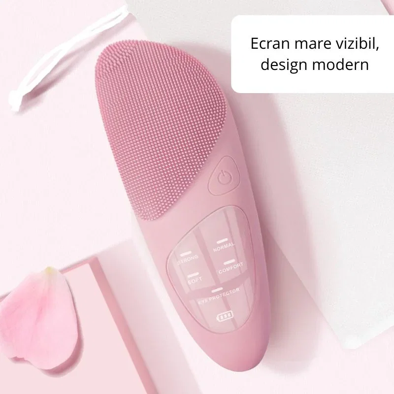 Perie faciala electrica 5 in 1 pentru curatare si exfoliere, cu vibratii, reincarcabila [7]