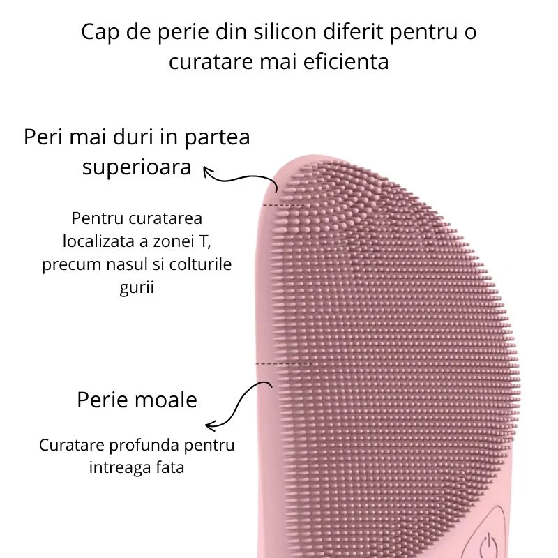 Perie faciala electrica 5 in 1 pentru curatare si exfoliere, cu vibratii, reincarcabila [16]
