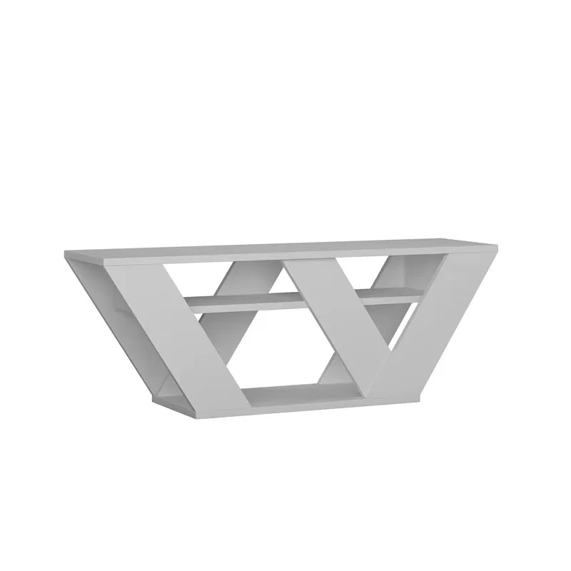 Pipralla comoda TV alba, design modern, spatiu depozitare [3]