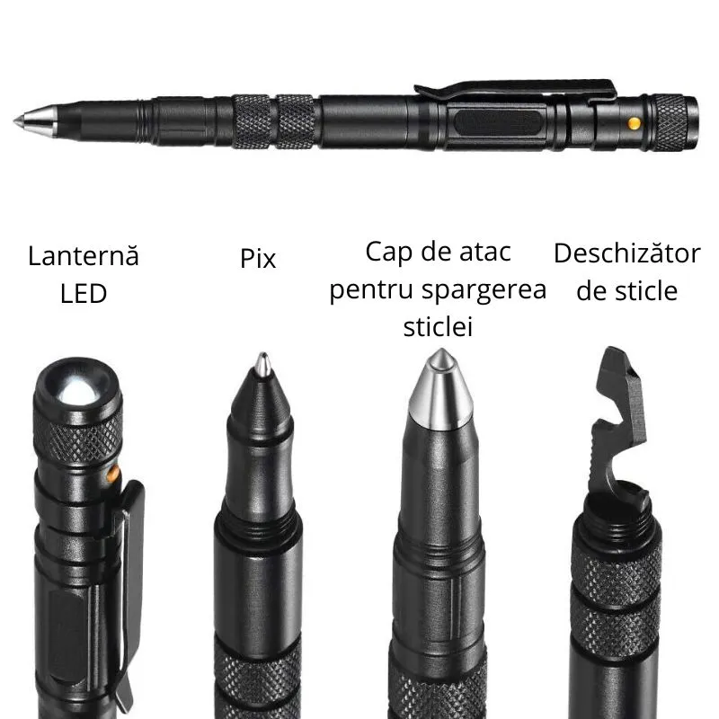Pix tactic multifunctional 4 in 1 cu lanterna, ToolPen 007 [13]