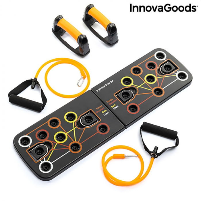 Placa fitness cu benzi elastice de rezistenta si ghid exercitii [13]