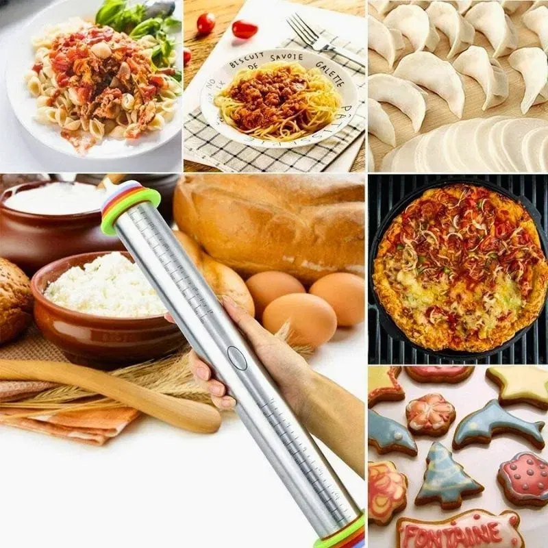 Plansa de aluat cu sucitor reglabil Set cadou Bucatareala [15]