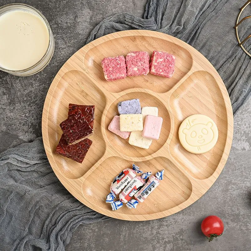 Platou pentru gustari din bambus cu 5 compartimente 25cm [2]