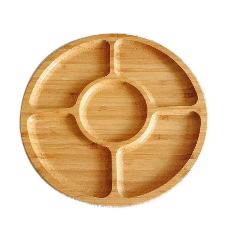 Platou pentru gustari din bambus cu 5 compartimente 30 cm [3]