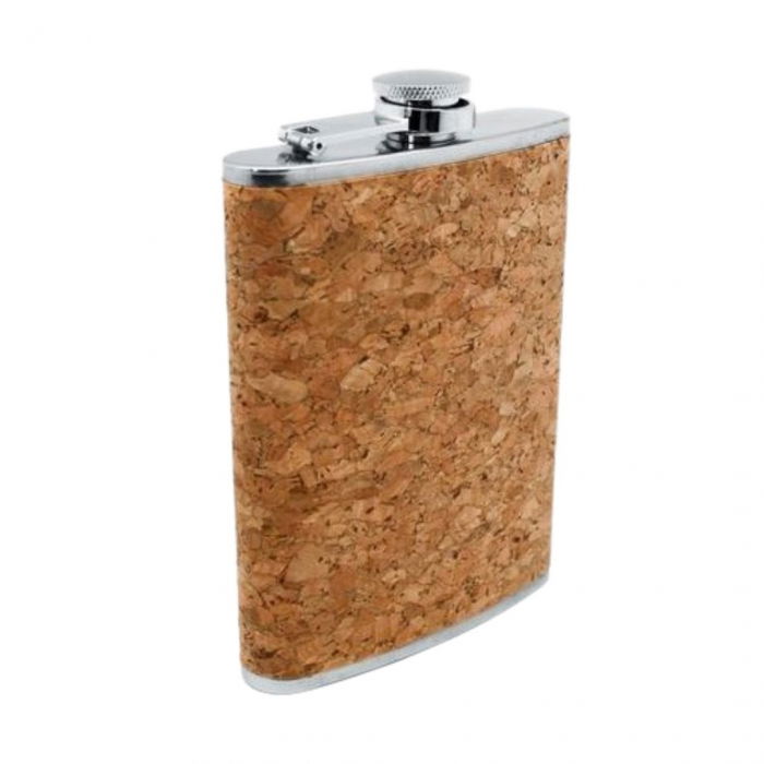 Plosca pluta naturala cu palnie din otel inoxidabil [2]