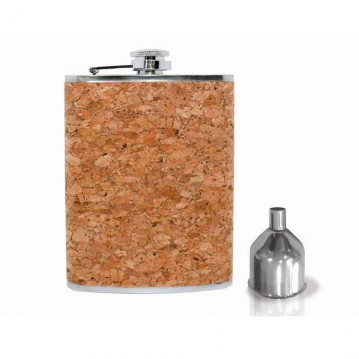 Plosca pluta naturala cu palnie din otel inoxidabil [3]