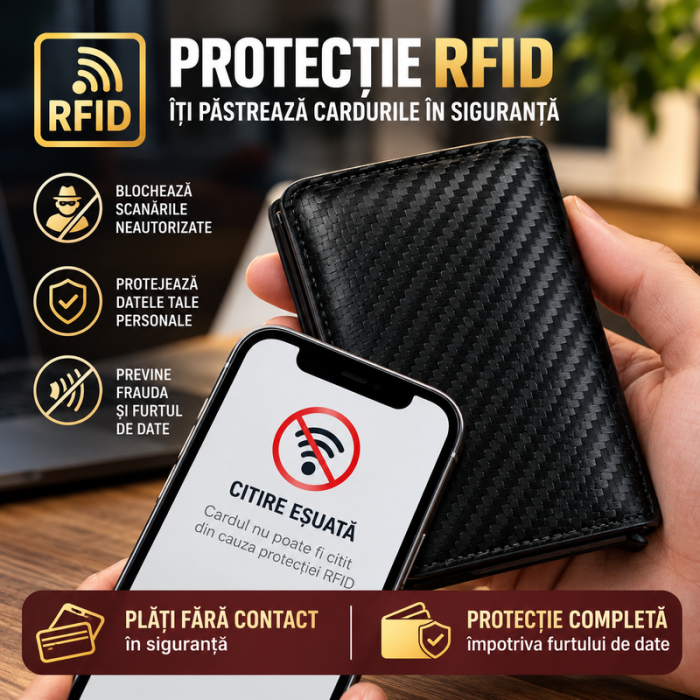 Portofel Antifrauda Compact Carbon [3]