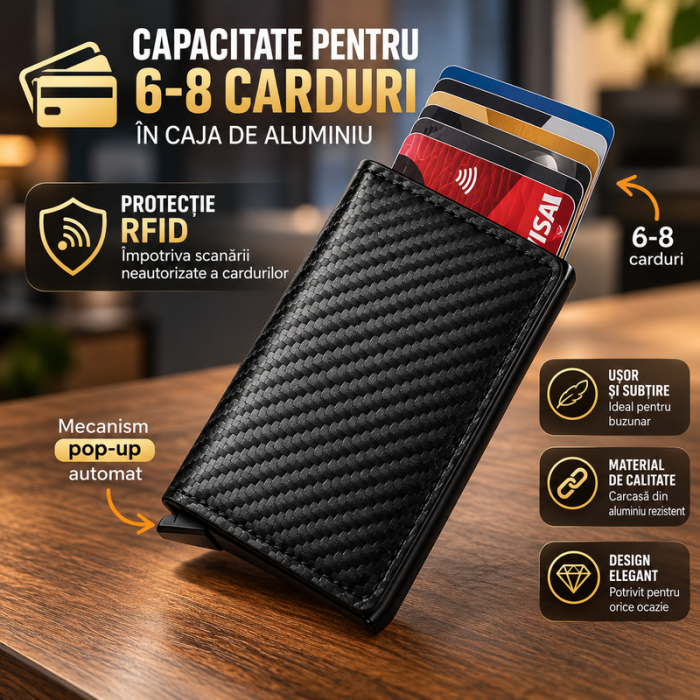 Portofel Antifrauda Compact Carbon [2]