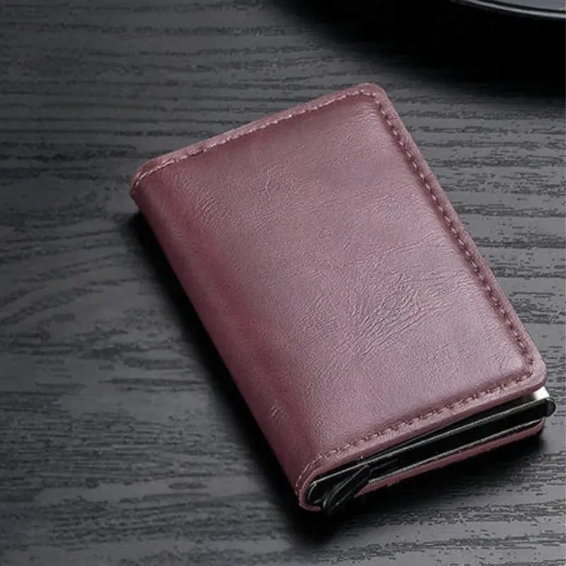 Portofel Antifrauda Compact Maro [3]