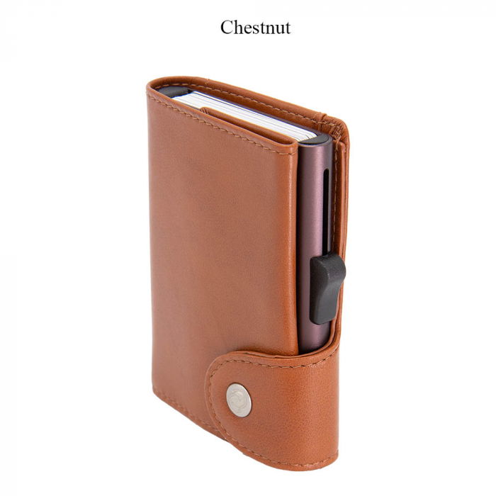 Portofel Carduri RFID XL din piele cu buzunar de monede [1]