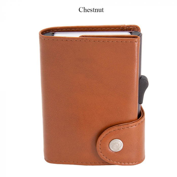 Portofel Carduri RFID XL din piele cu buzunar de monede [3]