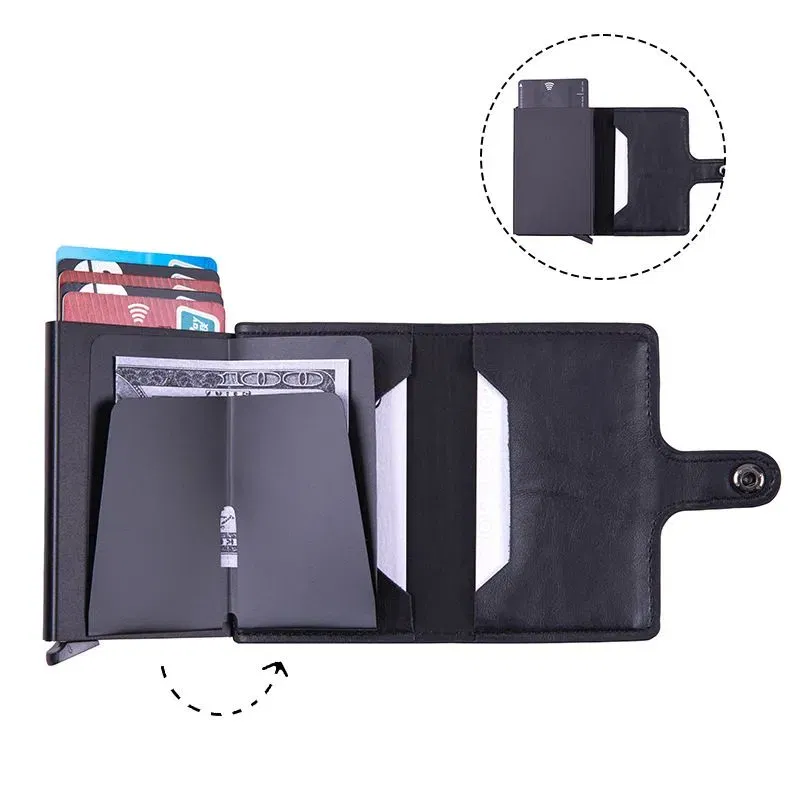 Portofel Negru din piele ecologica Protectie RFID [6]