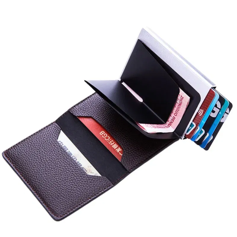 Portofel pentru Carduri Brown Slim [4]