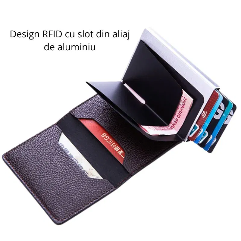 Portofel pentru Carduri Brown Slim [6]