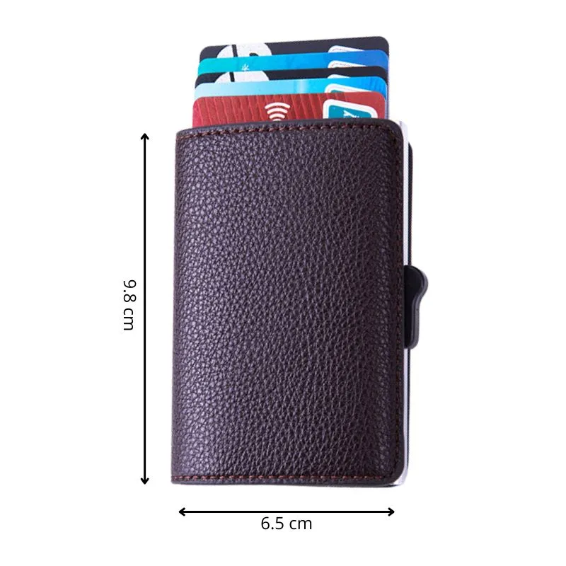 Portofel pentru Carduri Brown Slim [5]