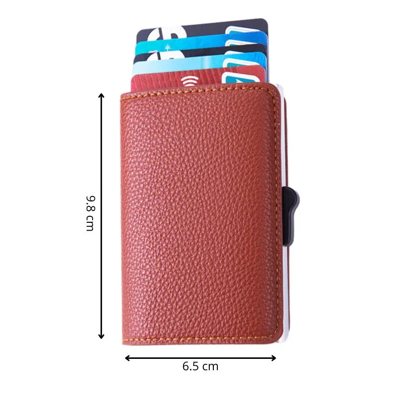 Portofel pentru Carduri Light Brown Slim [5]