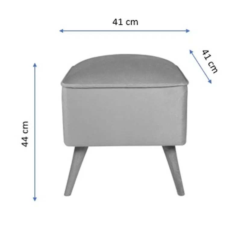 Pouf New Bern galben, stil modern, picioare din lemn de brad [5]