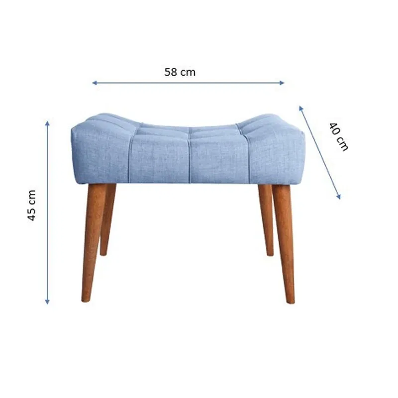 Taburet New Cool albastru-indigo, design contemporan, structura stabila [3]