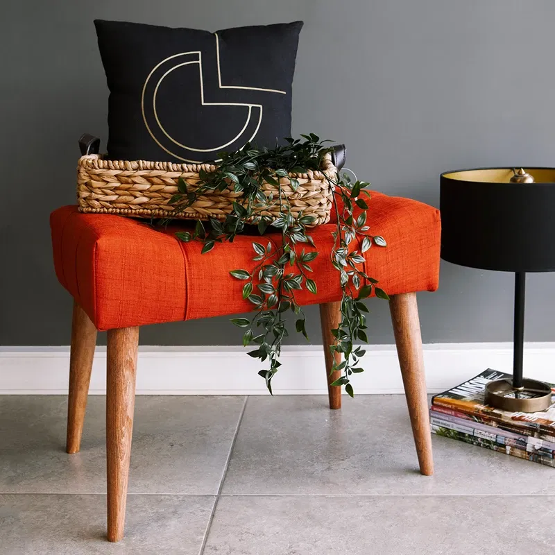 Pouf New Cool rosu-caramiziu, stil modern, confort sporit [1]