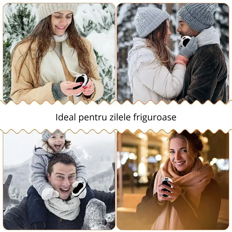 Powerbank cu incalzire pentru maini 55 grade Bucuria frigurosilor 10000mAh [12]