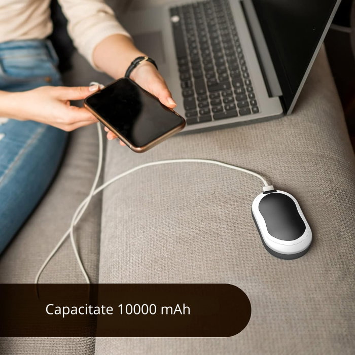 Powerbank cu incalzire pentru maini 55 grade Bucuria frigurosilor 10000mAh [5]