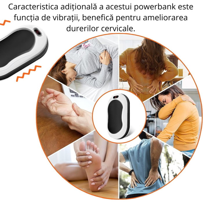Powerbank cu incalzire pentru maini 55 grade Bucuria frigurosilor 10000mAh [13]
