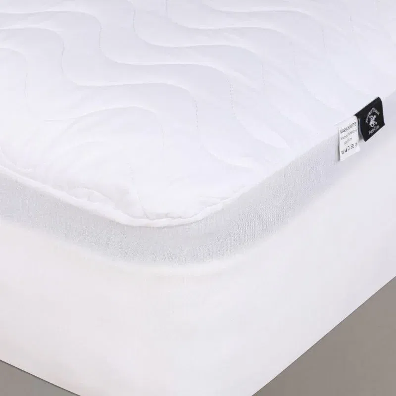 Protectie saltea matlasata 160x200 cm, bumbac si poliester, alb [1]