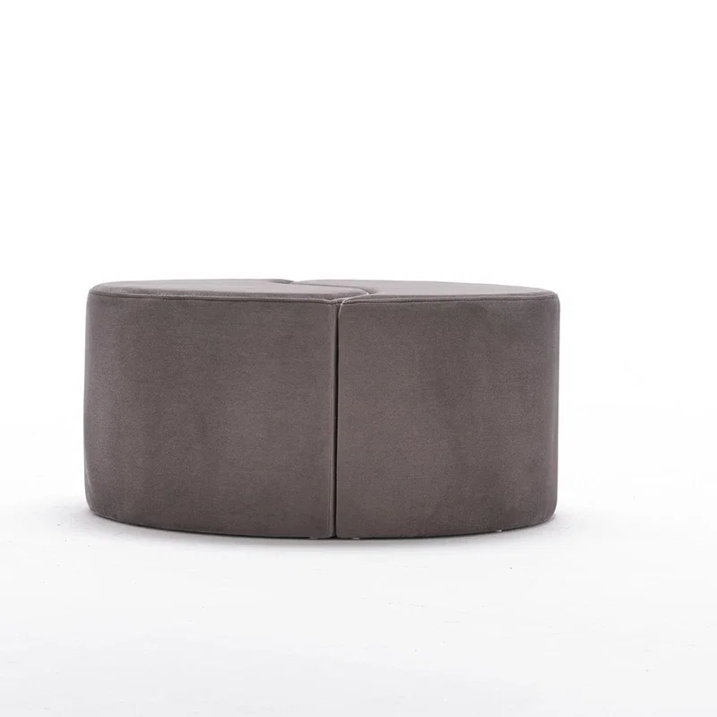 Puf Alis, bej, catifea, design unic, confortabil si modern [3]