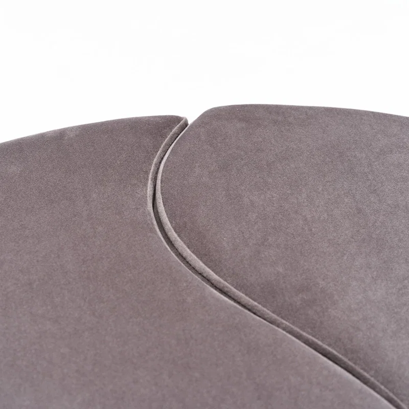 Puf Alis, bej, catifea, design unic, confortabil si modern [4]