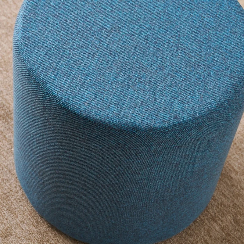 Puf rotund albastru, elegant [3]
