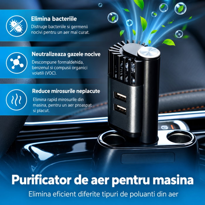 Purificator Auto 2 in 1 ProClean Negru [4]