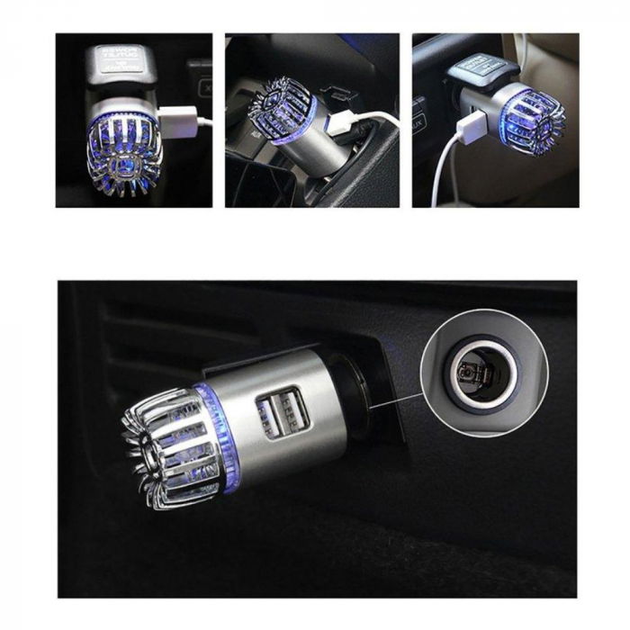 Purificator auto cu incarcator dual port USB [8]