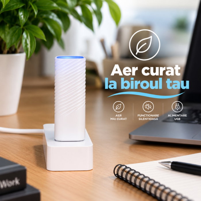 Purificator de aer USB Alb [3]