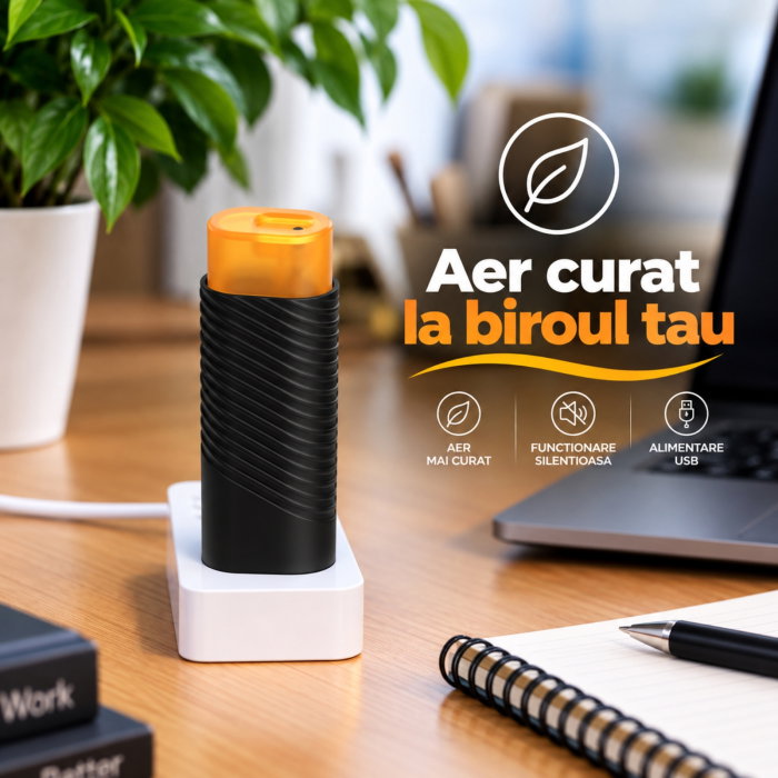 Purificator de aer USB Negru [4]