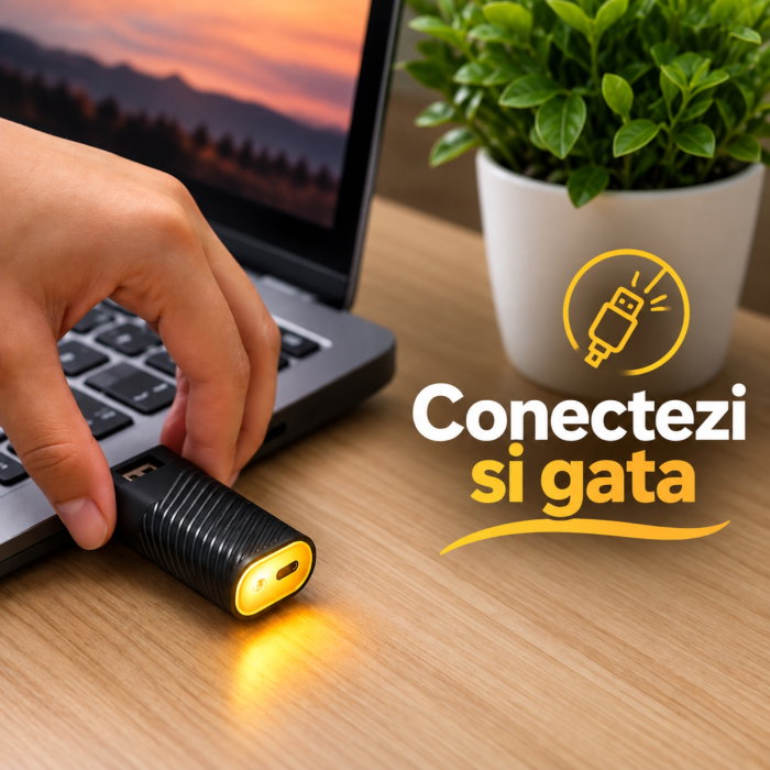 Purificator de aer USB Negru [3]